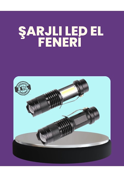 Mey İthalat Suya Dayanıklı 4 Modlu Mini Led El Feneri