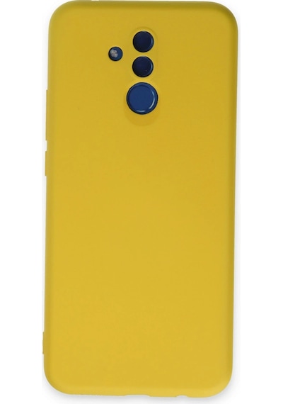 Newface - 512 - Huawei Mate 20 Lite Kılıf Nano İçi Kadife Silikon - Csmo-tex - - Sarı