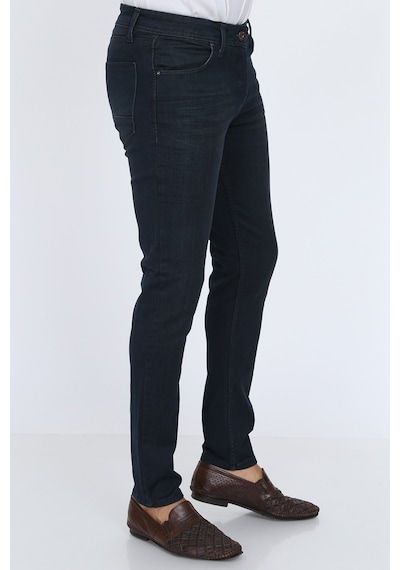 Jeans Dar Kesim Erkek Lacivert Renk Kot Pantolon Lacivert