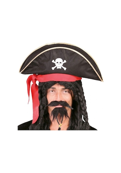 Karayip Korsanları Kaptan Jack Kadife Korsan Şapkası Yetişkin