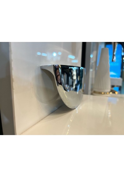 Zeus Düz Metal Kulp 64mm Krom Dolap Kapak Modern Çekmece Mobilya Tv Ünite Komidin Vestiyer Krom