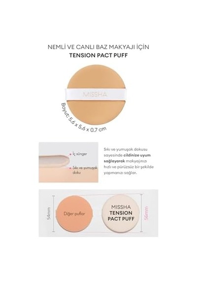 Canlı Görünüm Sunan Makyaj Pufu Tension Pact Puff 0
