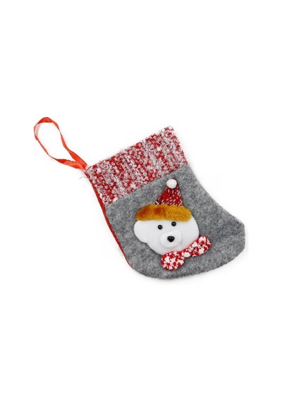 Yılbaşı Çam Ağacı Süsü Ayıcık Çorap Özel Dekor Noel Süsü 15 Cm 1 Adet
