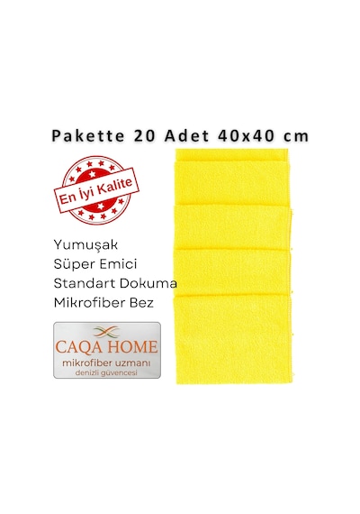Toplu Paket 20-adet Mikrofiber Bez Seti Sarı Renk, 40x40 Cm 160 Gsm Emici Tüylenmez Çabuk Kurur Mikrofiber Temizlik Kuruluma Bezi, Dayanıklı Çok Amaçlı Kullanım Mikro Fiber Havlu Belirtilmemiş Toplu Paket 20-adet Mikrofiber Bez Seti Sarı Renk, 40x40 Cm 160 Gsm Emici Tüylenmez Çabuk Kurur Mikrofiber Temizlik Kuruluma Bezi, Dayanıklı Çok Amaçlı Kullanım Mikro Fiber Havlu Belirtilmemiş