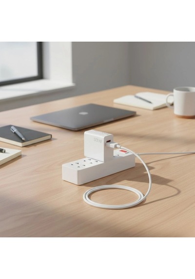 33w Hızlı Şarj Adaptörü - Type-c Kablolu, Usb Çıkışlı, Akıllı Şarj Destekli Duvar Tipi Şarj Cihazı Bx40
