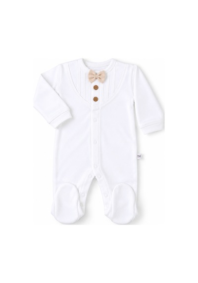 Babyhola Organik %100 Pamuk Kız Erkek Bebek Yenidoğan Tulum Zıbın Battaniye 8'li Set 0-3 Ay Hediyeli Bej