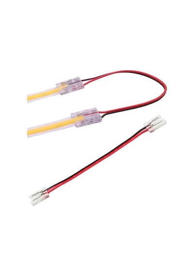 1 Adet Şeffaf Çift Taraflı Kablo Şerit Led Cob Konnektörleri Kapak Konnektör 2pin 8mm Led Işıklar Lehimsiz Bağlantı