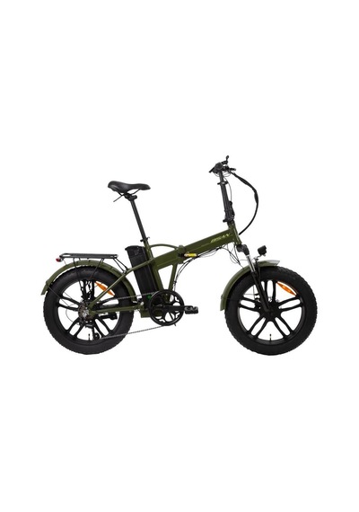 Bisan E-folding F3 20 Jant 43 Cm Kadro Hidrolik Disk Fren 7 Vites Elektirkli Bisiklet Haki Yeşil