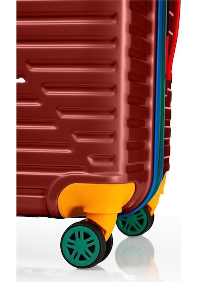 Louisiana Polo Orta Boy %100 Polikarbon Valiz 4x2 Teker Bordo 1088 Bordo