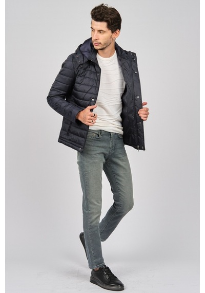 Daynax Erkek Kapüşonlu Mont 4927100 Lacivert-Lacivert