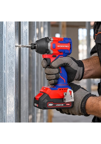 Workpro Wp390105 20volt 230nm Kömürsüz Profesyonel Şarjlı Darbeli Tornavida Akü Dahil Değildir