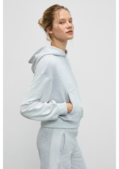 ETHIQUET TANSY Kadın Kolları Kumaşın Tersinden Yapılmış Kapüşonlu Relaxed Fit Grimelanj Sweatshirt