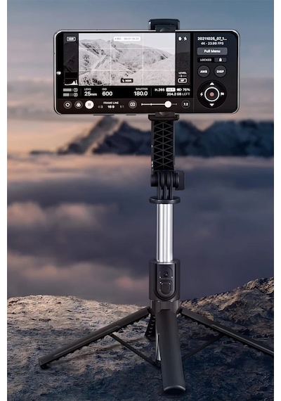 Ven-dens Vd-ss05 Bluetooth Kumandalı Selfie Çubuğu Ve Tripod, 90 Cm Uzatılabilir Gövde, 360 , Siyah