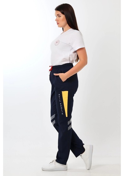 Likralı Lacivert 112 Paramedik Pantolon Yazlık, Unisex