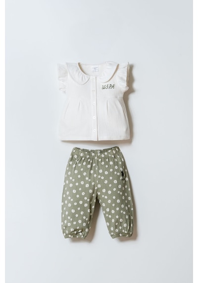 U.s. Polo Assn. Kız Bebek Beyaz Şort Takım 5274-50111 Beyaz