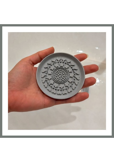 Bezos 3d Baskı Makyaj Fırçası Temizleme Pedi - Desenli Aparat-gri Mmbz