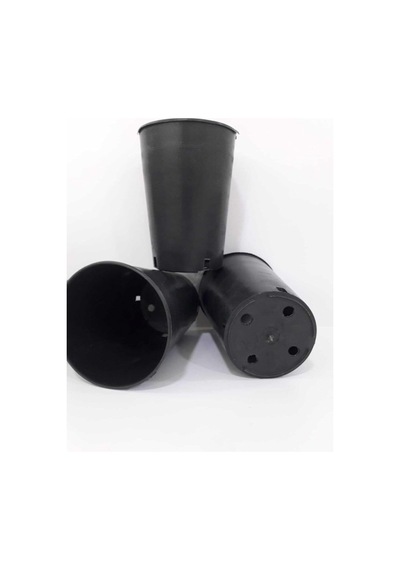 Üretim Saksısı 25 Adet 14x19 Cm 2 Lt Plastik Saksı Siyah Üretim Saksı Bitki Saksı