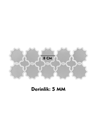 Epoksi Silikon Kalıp Dişli Motifli Magnet Kalıbı 8 Cm 10 Lu