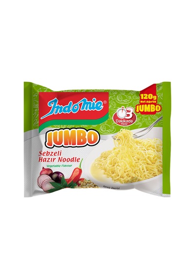 Indomie Noodle Jumbo 120 Gr Sebzeli X 24 Adet