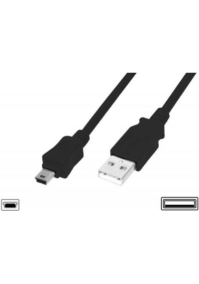 Digitus Ak-300108-010-s 1 Mt Usb 2.0 To Mini Usb 5 Pin Erkek-erkek Awg28 Ul Usb 2.0 Kablo