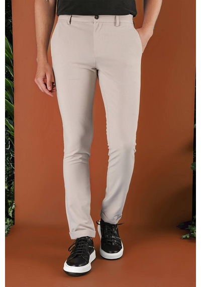 Efor Slim Fit Beli Lastikli Gofre Kumaş Bej Spor Pantolon P 1126 Bej Efor Slim Fit Beli Lastikli Gofre Kumaş Bej Spor Pantolon P 1126 Bej
