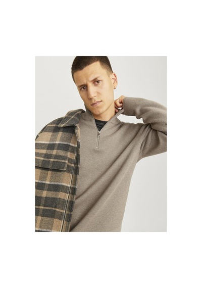 Jack & Jones Jprblamılano Yarım Fermuarlı Örme Kazak 12259664 Lacivert