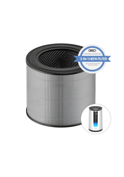 Air Purifier 338s Uyumlu 3 Aşamalı Hepa Yedek Filtre Gri