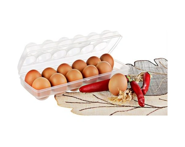 Eggo Portatif Şeffaf Plastik 12 Li Yumurta Taşıma Ve Saklama Kabı Karışık
