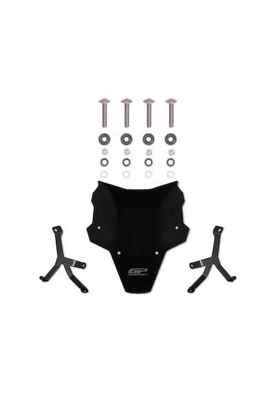 GP Kompozit Honda CB750 Hornet 2025 Uyumlu Kısa Ön Cam Siyah 35 cm