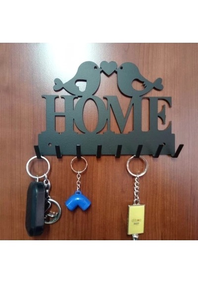 Lazer Anahtar Askısı Home Mat Siyah Mat Siyah