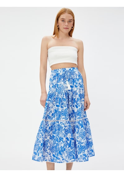 Koton Çiçekli Midi Boy Etek Beli Lastikli Püsküllü Lacivert Desenli 3sak70103ew Lacivert Desenli Lacivert Koton Çiçekli Midi Boy Etek Beli Lastikli Püsküllü Lacivert Desenli 3sak70103ew Lacivert Desenli Lacivert