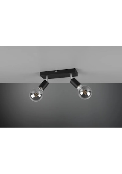 Riolıght Modern1 Siyah1 2xe27 Mafsallı Hareketli1 Başlık Glop Ampul Hariç Metal Spot Avize Siyah