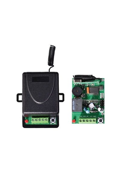 1 Kanal 12V 433 MHz RF Alıcı Verici Garaj Kontrol Kapı Sistemi + 2 Kumanda