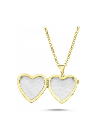Sembolgold Altın Resimli Kolye Kalp Doç Zincir Sk42-7430099