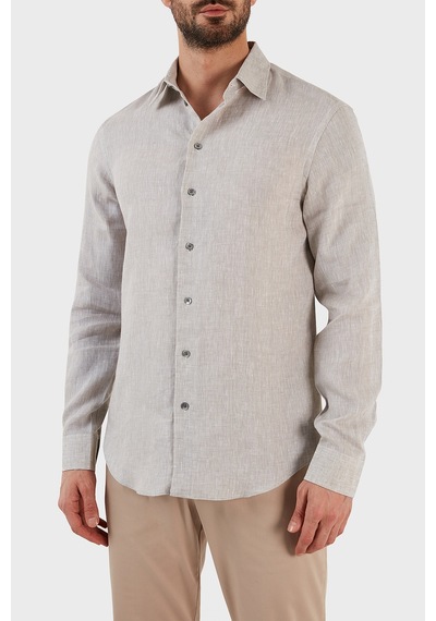 Emporio Armani Erkek Gömlek D41SM0 D10F9 600 AÇIK GRİ Gri