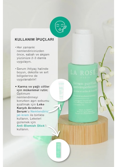 Leke Karşıtı Arındırıcı Serum Çinko Ve Organik Meyve Asitleri İçeren - 30 Ml