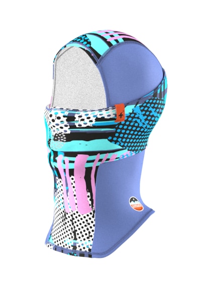 Pro Balaklava, Baskılı, Su İtici Özellikli Dwr Snowboard, Kayak, Motosiklet, Bisiklet Kar Maskesi Mavi - Siyah