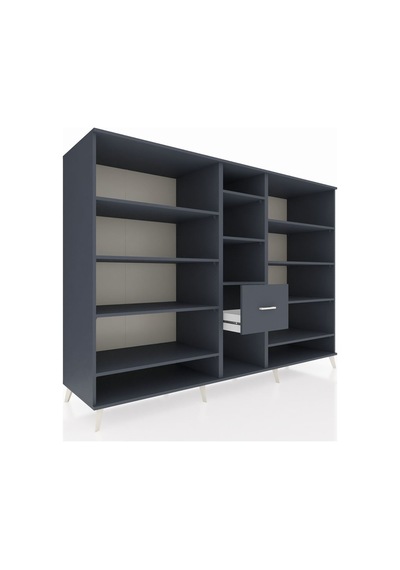 Kronos Dolap 11 Raflı 3 Çekmeceli 220x59x163 Antrasit-antrasit Antrasit-antrasit Kronos Dolap 11 Raflı 3 Çekmeceli 220x59x163 Antrasit-antrasit Antrasit-antrasit