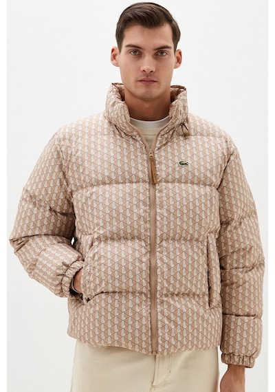 Lacoste Relaxed Fit Down Fill Mens Jacket Gizlenebilir Kapüşonlu Rahat Kesim Suya Dayanıklı Erkek Kaz Tüyü Mont Sütlü Kahve Süt Kahvesi
