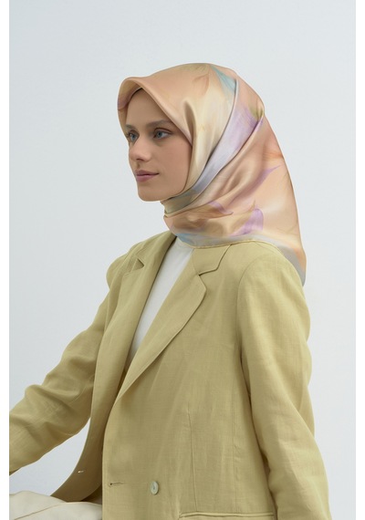 Armine Saf İpek Sura Eşarp-2026 İlkbahar-yaz- 951900d Somon-gri