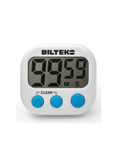 Biltek Hom-001 Beyaz Zamanlayıcı Büyük Rakamlı Dijital Mutfak Saati, Yüksek Sesli Alarm, Manyetik Arka Taraf, Aya