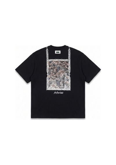 Respire Erkek Ffb Vintage Nakışlı Oversize T-shirt Siyah