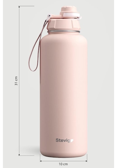 Stevig 1 Hand Leak-proof Sızdırmaz Çelik Termos 1500 Ml Icy Pink St-255 Pembe