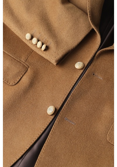 Bisse Camel Süet Dokulu Düğmeli Blazer Ceket Pck26k26203 D20