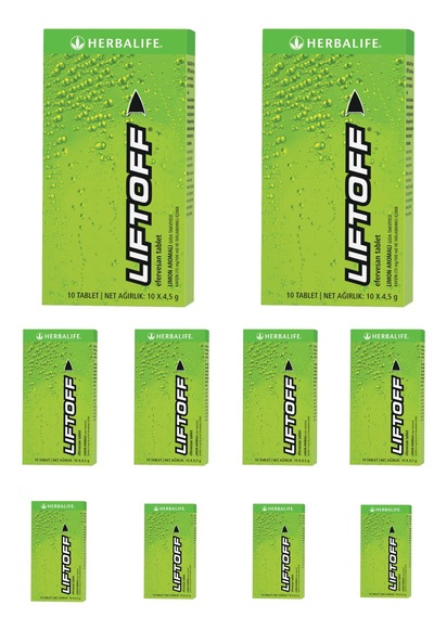 Herbalife Liftoff Efervesan İçecek Limon Aromalı 10 x 10 Tablet