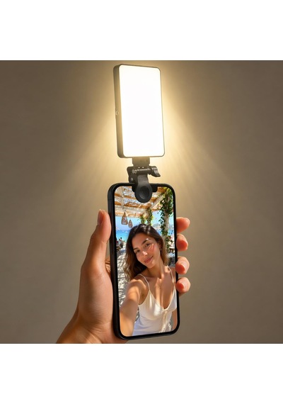 Led Aydınlatma Hareketli Masa Işık Tutacağı Youtuber-twitch Yayıncı Standı, Görüntülü Arama, Masaya Sabitletleme Hareketli Tutucu Stand S01 Set