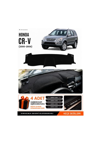 Honda Cr-v 2000-2006 Uyumlu Torpido Koruma, Torpido Örtüsü, Torpido Kılıfı - Siyah - Ho014
