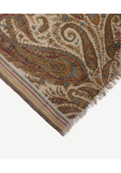 Yargıcı Paisley Desenli Yün Şal 26kksl1009x 320 Çok Renkli