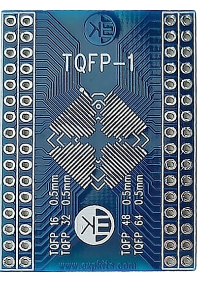 Tqfp-1 0.5Mm Smd Dip Çevirici Pcb Tqfp16 Tqfp32 Tqfp48 Tqfp64