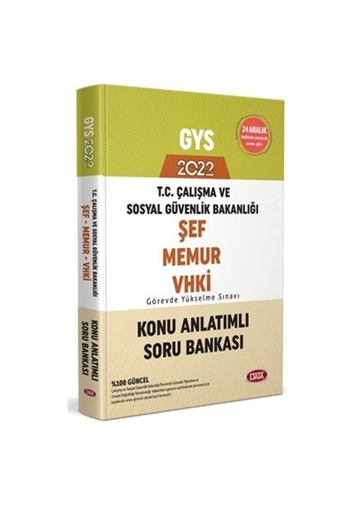2022 GYS Çalışma ve Sosyal Güvenlik Bakanlığı Şef, Memur Ve Vh...